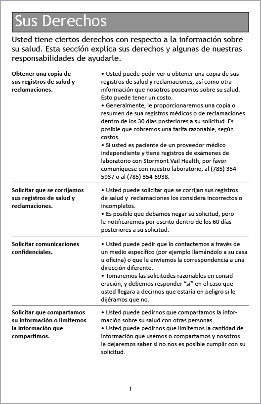 Notice of Privacy Practices-Spanish-2026.2.2-1C-1 Spn pg1