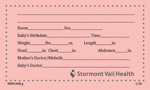 01468 Baby Girl Crib Cards 1-26 preview